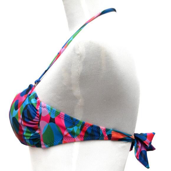 2 Trina Turk Multi-Color Bandeau Bikini Tops Size 4 - Picture 7 of 12